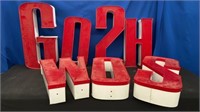 7 Large Letters-Approx 25”x12”