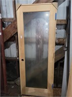 Wooden door with glass 30x 80