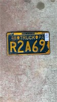 1948 Pennsylvania Truck License Plate