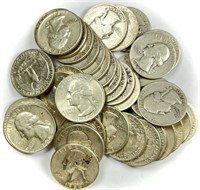 $10.00 Face Value 90% Silver Washington Quarters