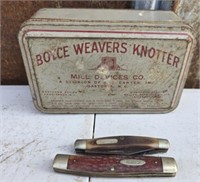 Boyce weavers knotter tin and knife
