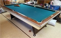 Brunswick pool table. 8ft with rack and balls.