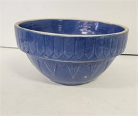 Blue Stoneware Pottery Bowl,  8.5" Wide