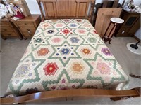 Flower garden hand made quilt