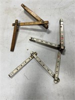 Vintage Hard Folding Rulers Pair