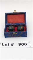 VINTAGE ORIENTAL WORRY BALLS WITH CHIMES INSIDE