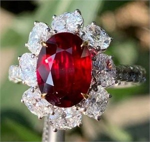 3ct pigeon blood ruby ring in 18k gold