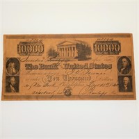 $10,000 Bank of US Dec 15 1840