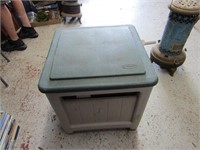 Rubber maid hose reel box.