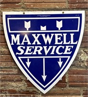 Maxwell Service Double-Sided Porcelain Sign 24”