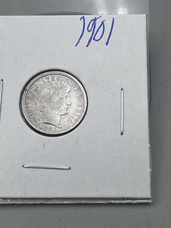 1901 Silver Baber Dime