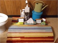 Bathroom items and bathroom rug