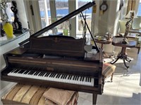 BABY GRAND PIANO WITH FABRIC BENCH