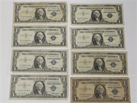 1957   8 Blue Seal Dollar Notes