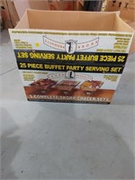 New in box 25pc buffet party set
