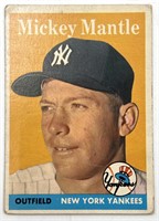 1958 Topps # 150 Mickey Mantle Baseball Card