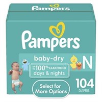 Pampers Baby Dry Diapers  Newborn  104 Count