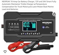 NEXPEAK 10-Amp Car Battery Charger