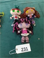 Looks like Monster High Plush Dolls