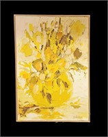 MCM N. DOSSON FLORAL ABSTRACT PAINTING