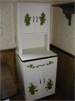 Metal Cabinet w/Porcelain Work Surface, 24x20x68