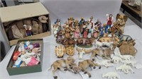 Large lot of nativity figures most made in Italy