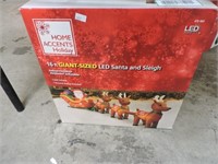 16FT Giant Sized LED Santa & Sleigh