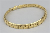 18K Gold Arezzo Italy Byzantine Bracelet.