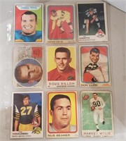 9 Low Grade 50's,60's,70's CFL Football