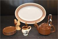 Platter, Teapot, Saucers & Vase