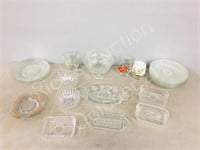 clear glass dishes