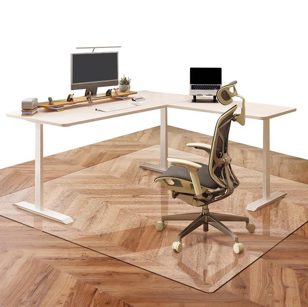 Office Chair Mat for Hardwood Floor  63 x 51
