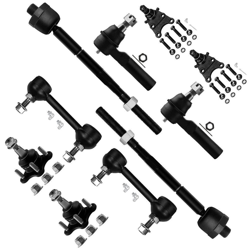 10pc Set RWD Front Suspension Kit Tie Rod End