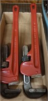 2 PC PIPE WRENCHES