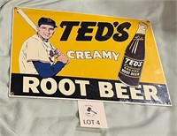 Ted's Creamy Root Beer Sign