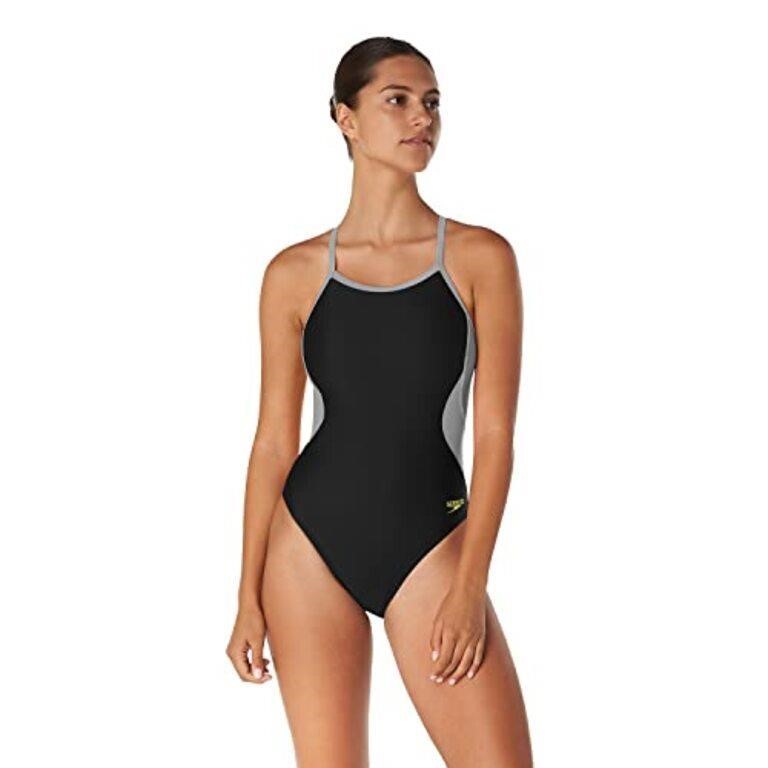 Size 32 Speedo Womens Prolt Flyback Solid Adult