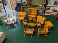 Collection of VTG Doll House Furniture
