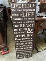 LIVE FULLY QUOTE PRINT ON CANVAS