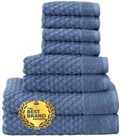 WF6940  Simpli-Magic Waffle Bath Towel Set, Blue