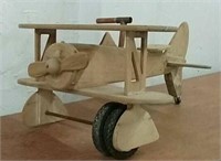 Child's homemade wooden airplane 26 x32 x 17