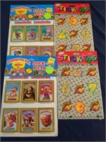 Garbage Pail kids and the rocketeer stickers