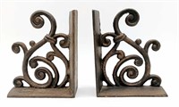 Pair of Cast Iron Bracket Bookends - 7" Tall