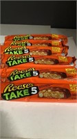 LOT OF 6 REESES TAKE 5 BARS KING SIZE 2.25 OX