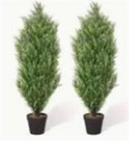 4ft Artificial Cedar Topiary Trees For Outdoors