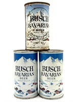 (3) Vintage Busch Bavarian Beer Cans (empty)