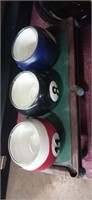 Pool table and balls candle holder (resin)