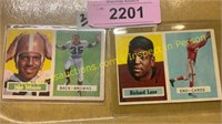 2 1957 Topps football cards