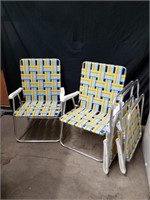 Four folding camp chairs Nice condition