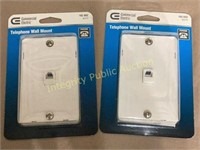2ct CE 1-Gang Phone Jack Wall Plate