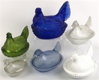 Glass Hen on a Nest Covered Dishes